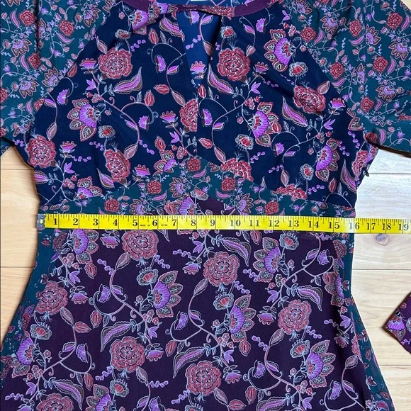 CAbi Multicolor Floral Long Sleeve Maxi Dress | Size Medium - Picture 4 of 11